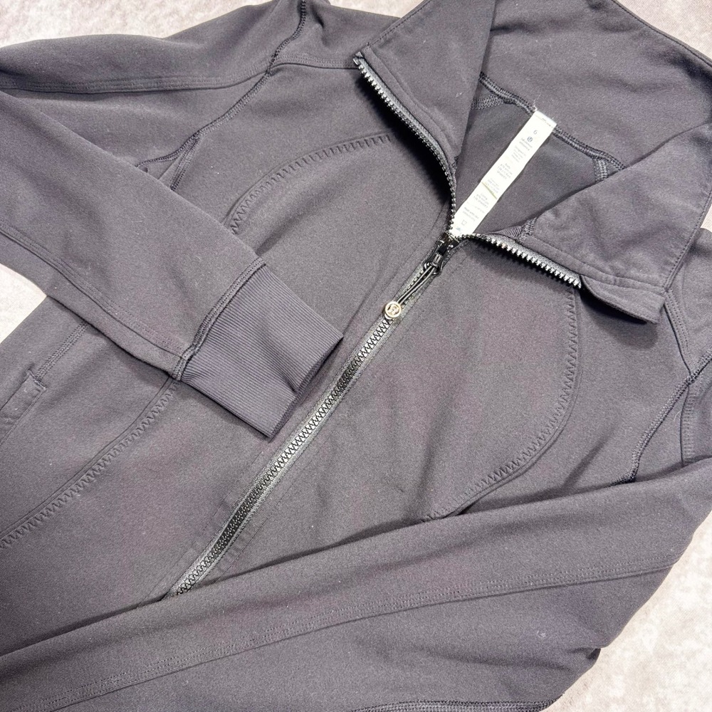Lululemon Black Define Jacket Full Zip Luon Yoga Activewear Size 6